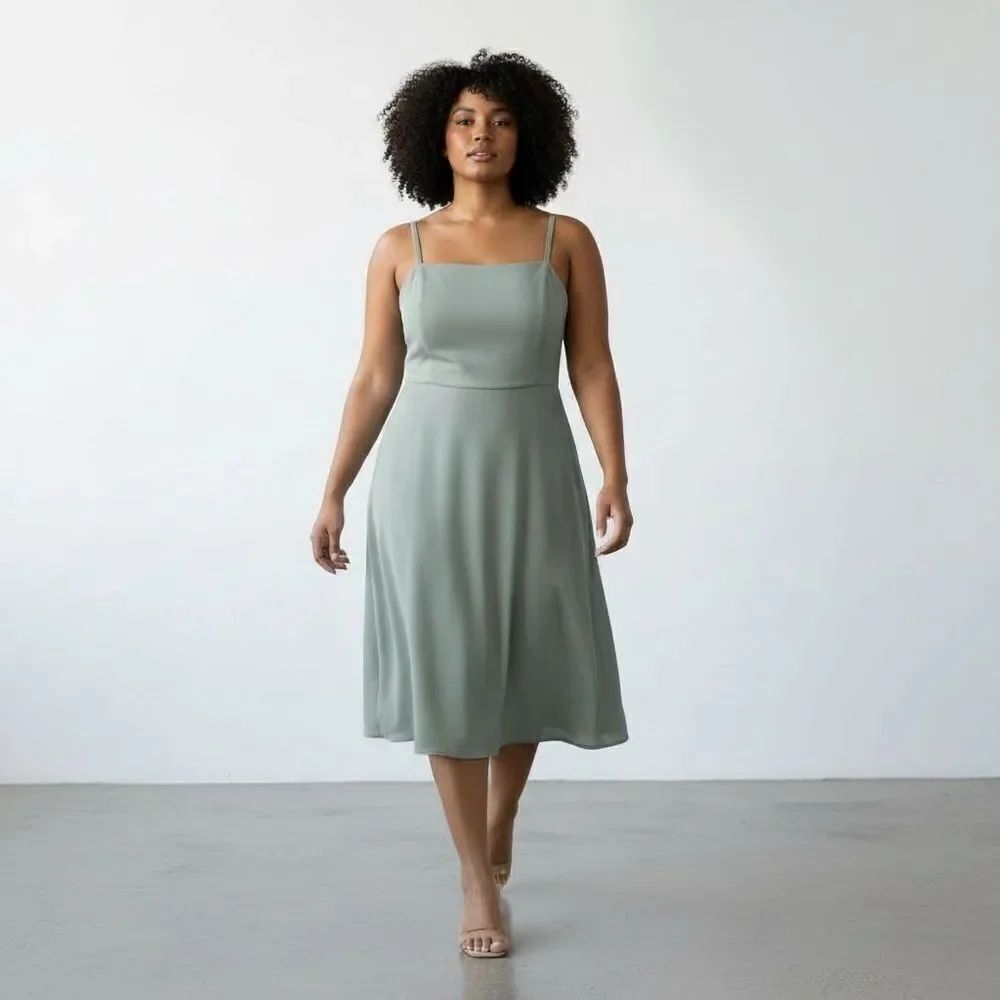 Lily Rose Sage Green Midi Dress